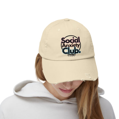 Social Anxiety Club Unisex Distressed Hat