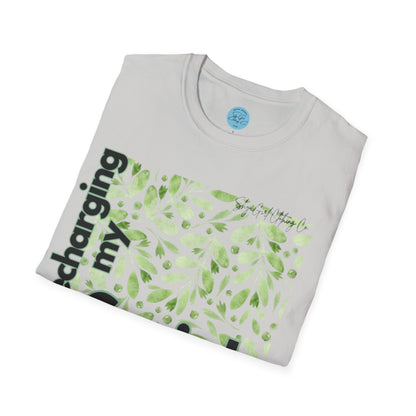 Recharging my Social Batteries Unisex Softstyle T-Shirt- Floral
