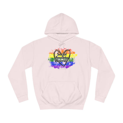 Rainbow Front Unisex College Hoodie