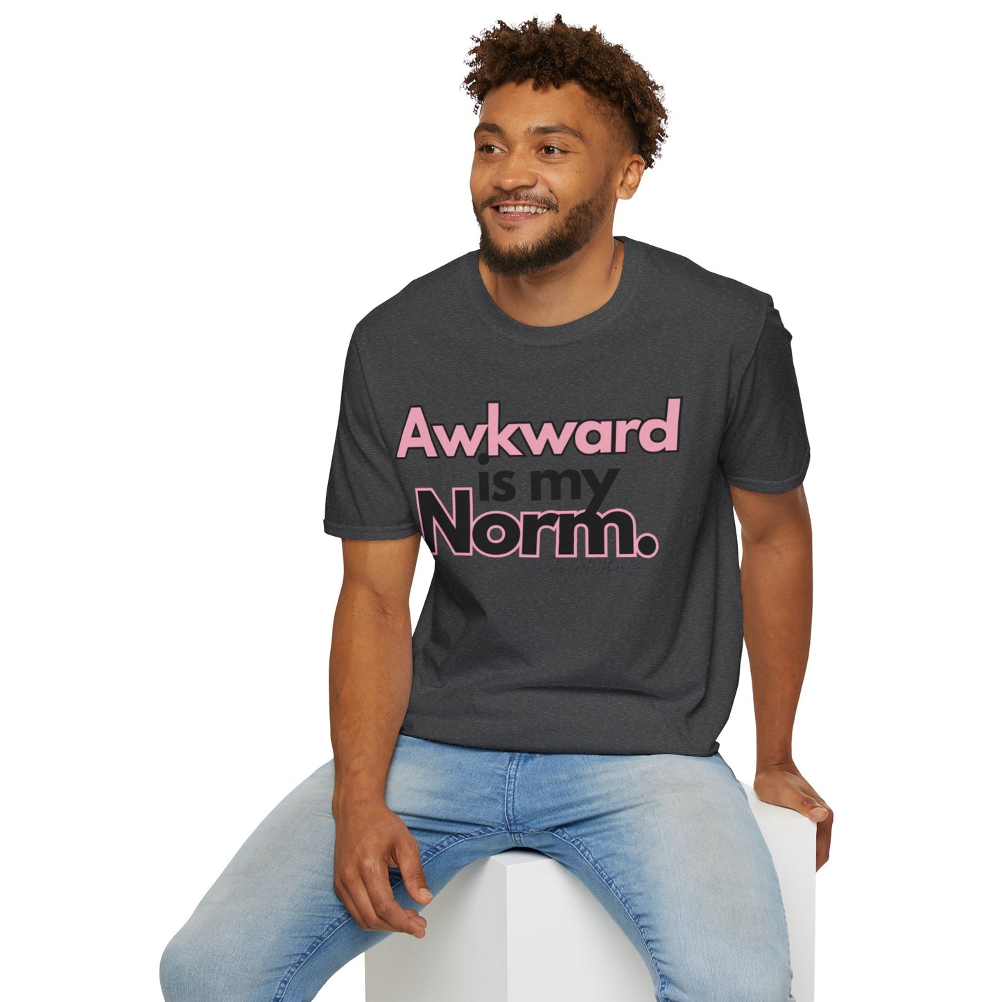 Awkward is my Norm Unisex Softstyle T-Shirt- Floral