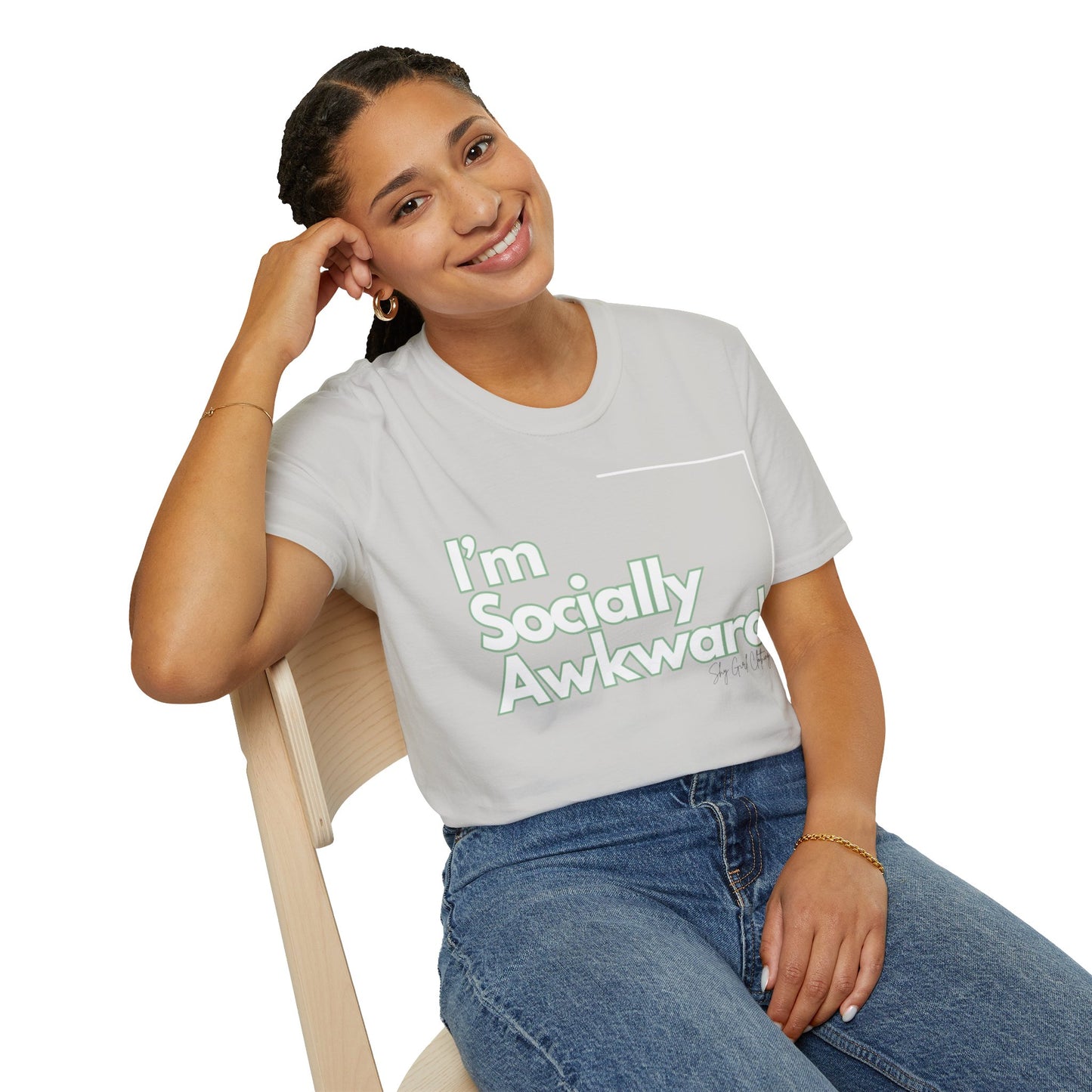 I'm Socially Awkward Unisex Softstyle T-Shirt-Logo White