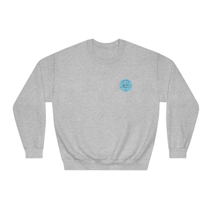 Social Anxiety Warrior Unisex DryBlend® Crewneck Sweatshirt- Standard Scribble Logo Back