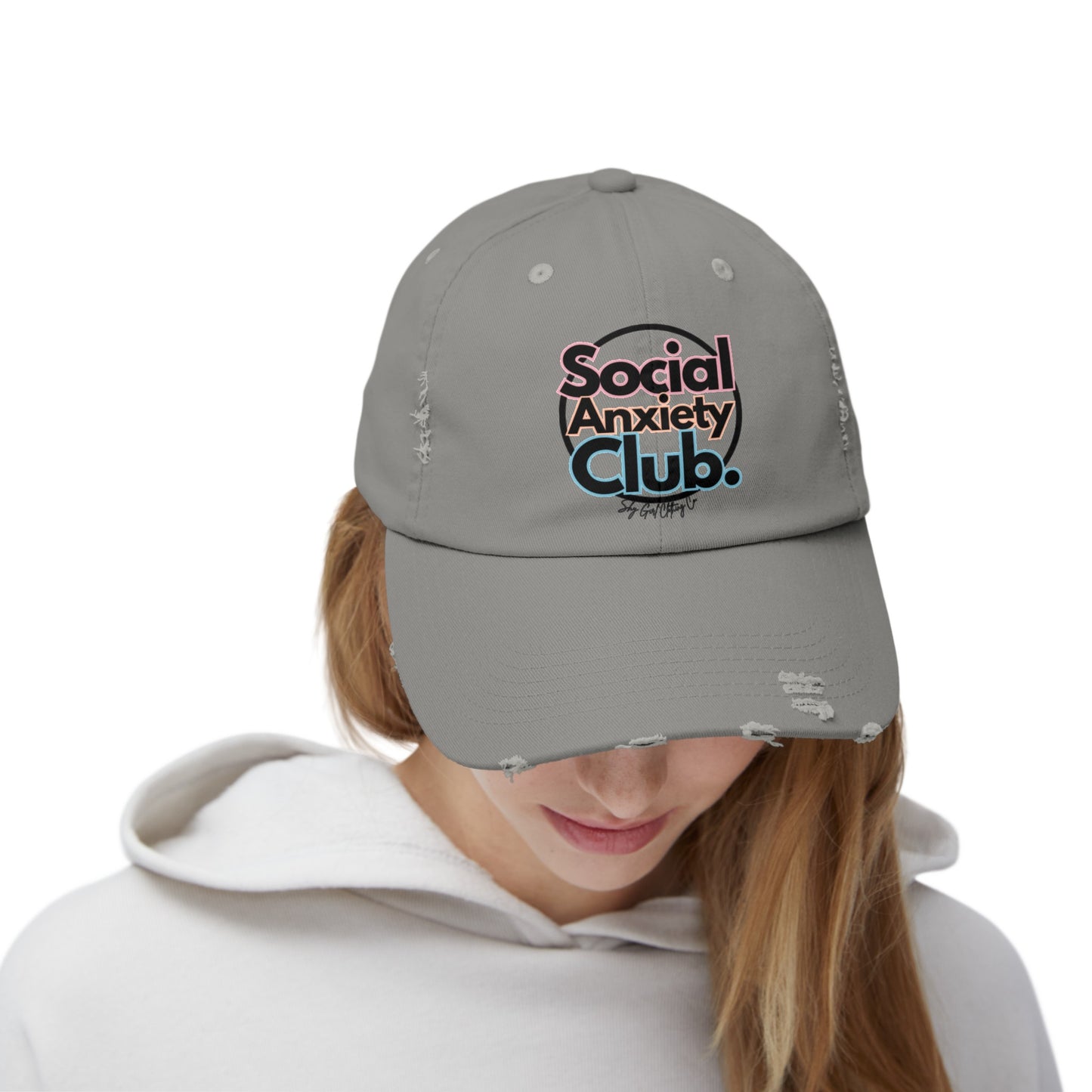 Social Anxiety Club Unisex Distressed Hat