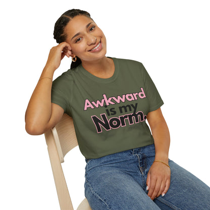 Awkward is my Norm Unisex Softstyle T-Shirt- Floral