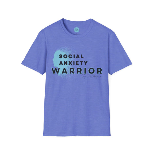Social Anxiety Warrior Unisex Softstyle T-Shirt- Standard Logo