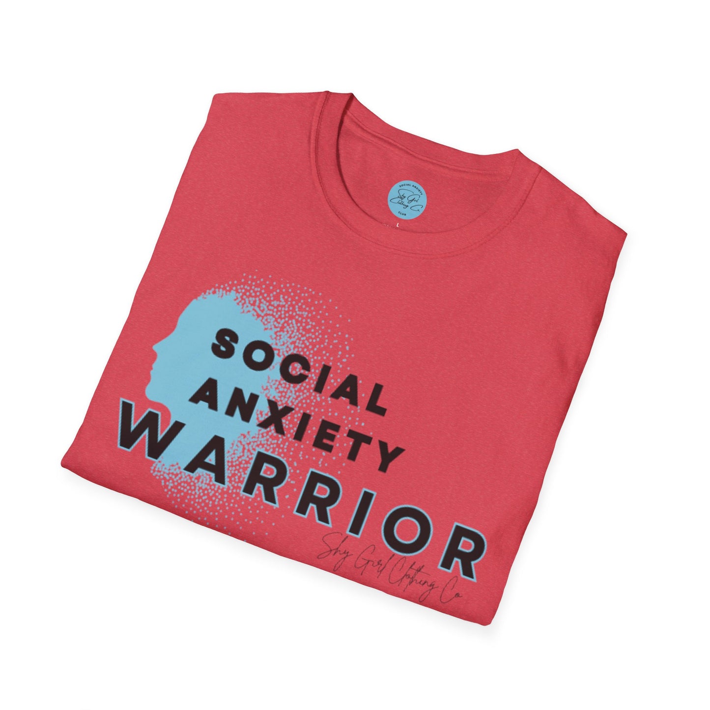 Social Anxiety Warrior Unisex Softstyle T-Shirt- Standard Logo