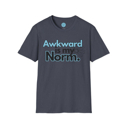 Awkward is my Norm Blue Unisex Softstyle T-Shirt- Floral