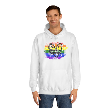 Rainbow Front Unisex College Hoodie
