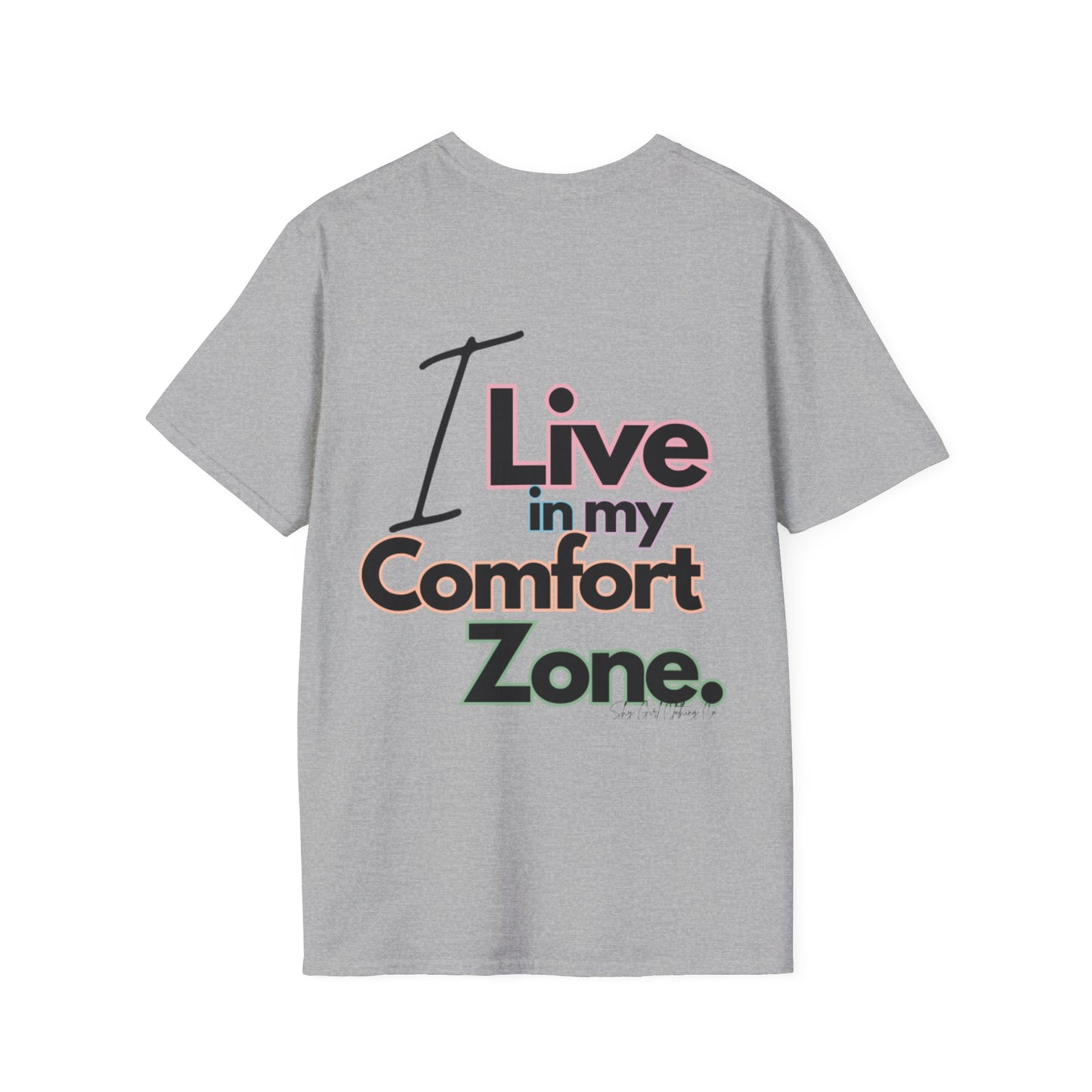 Comfort Zone Unisex Softstyle T-Shirt- Standard Colour Logo Back