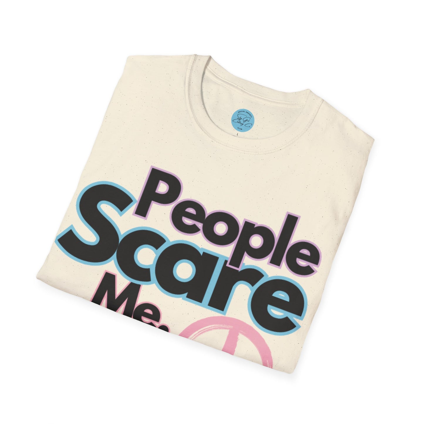 People Scare Me Unisex Softstyle T-Shirt- Peace Sign