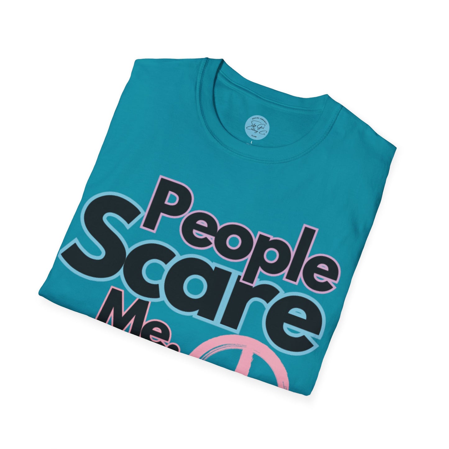 People Scare Me Unisex Softstyle T-Shirt- Peace Sign