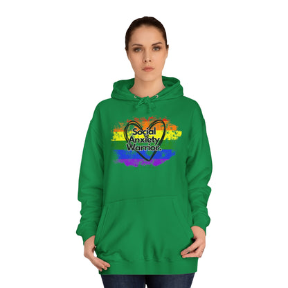 Rainbow Front Unisex College Hoodie