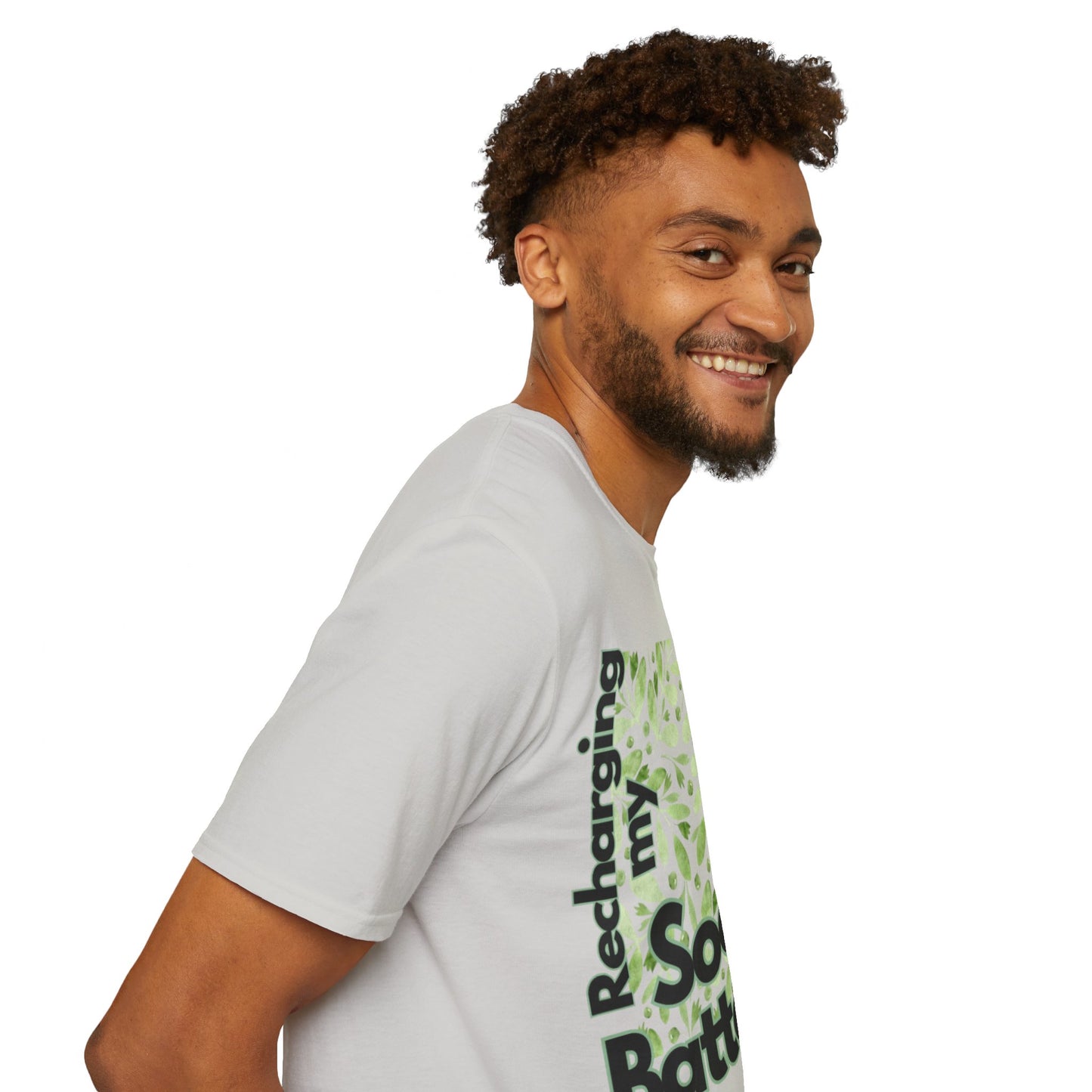 Recharging my Social Batteries Unisex Softstyle T-Shirt- Floral