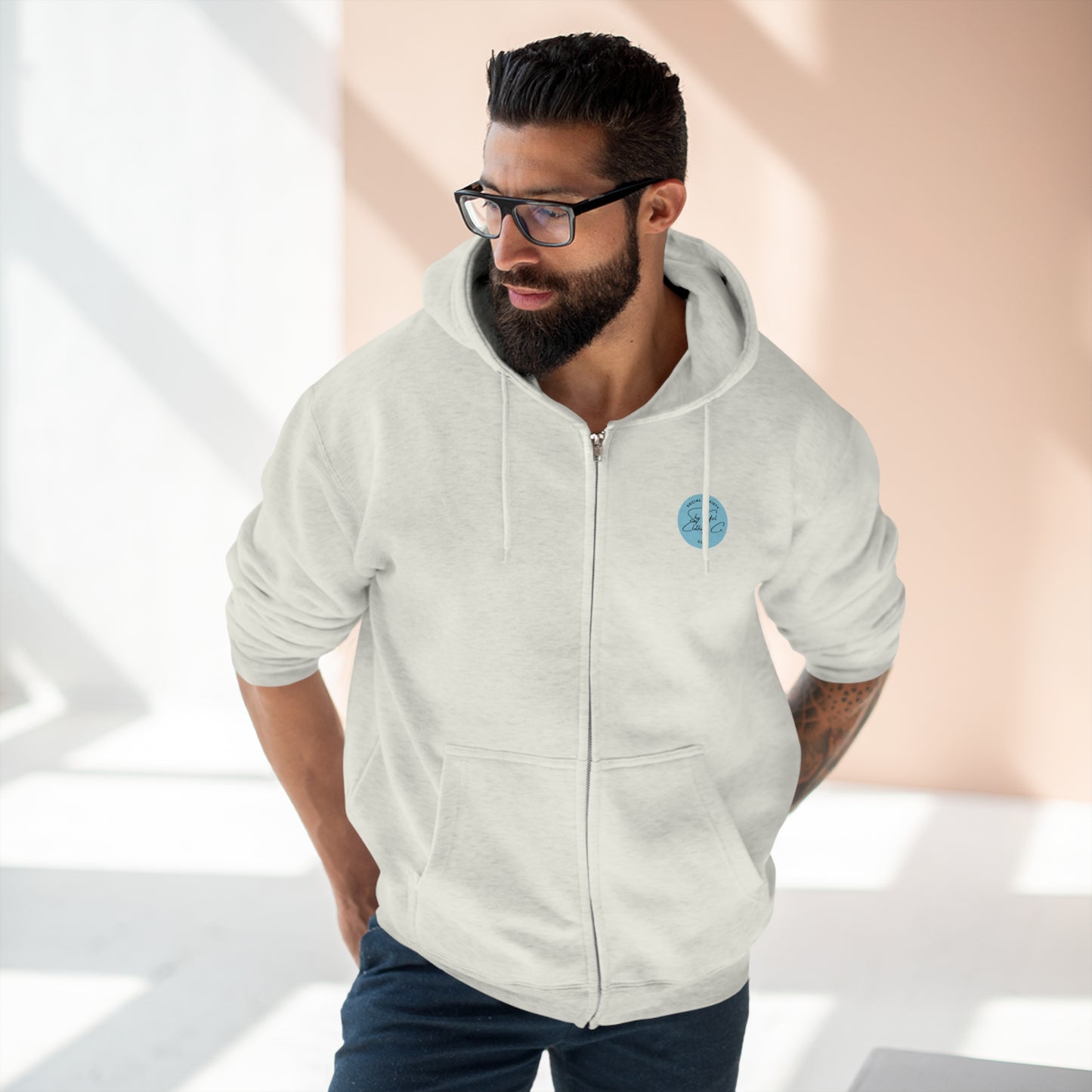 Comfort Zone Unisex Zip Hoodie- Standard Logo Back