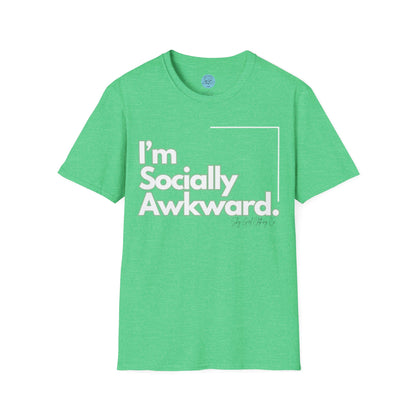 I'm Socially Awkward Unisex Softstyle T-Shirt-Logo White