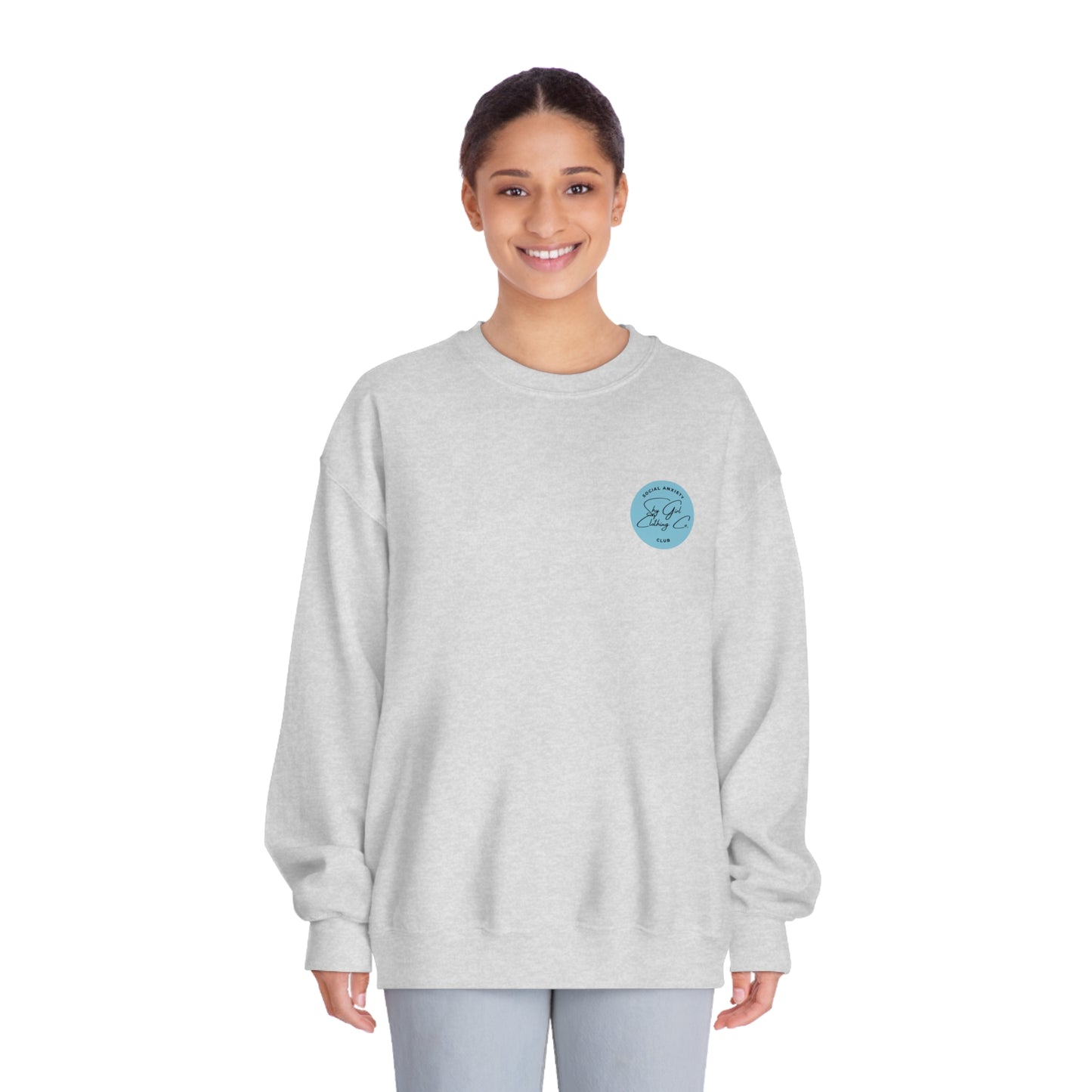 Rest Assured Unisex DryBlend® Crewneck Sweatshirt- Standard Logo Back