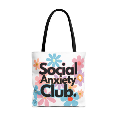 Social Anxiety Club Tote Bag- Floral