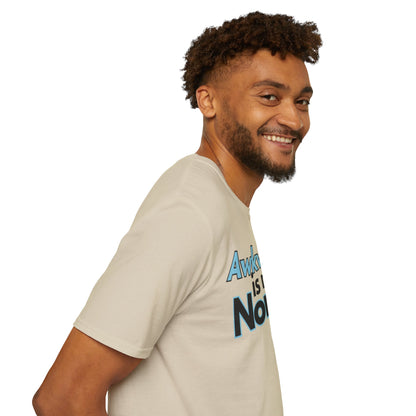 Awkward is my Norm Blue Unisex Softstyle T-Shirt- Floral