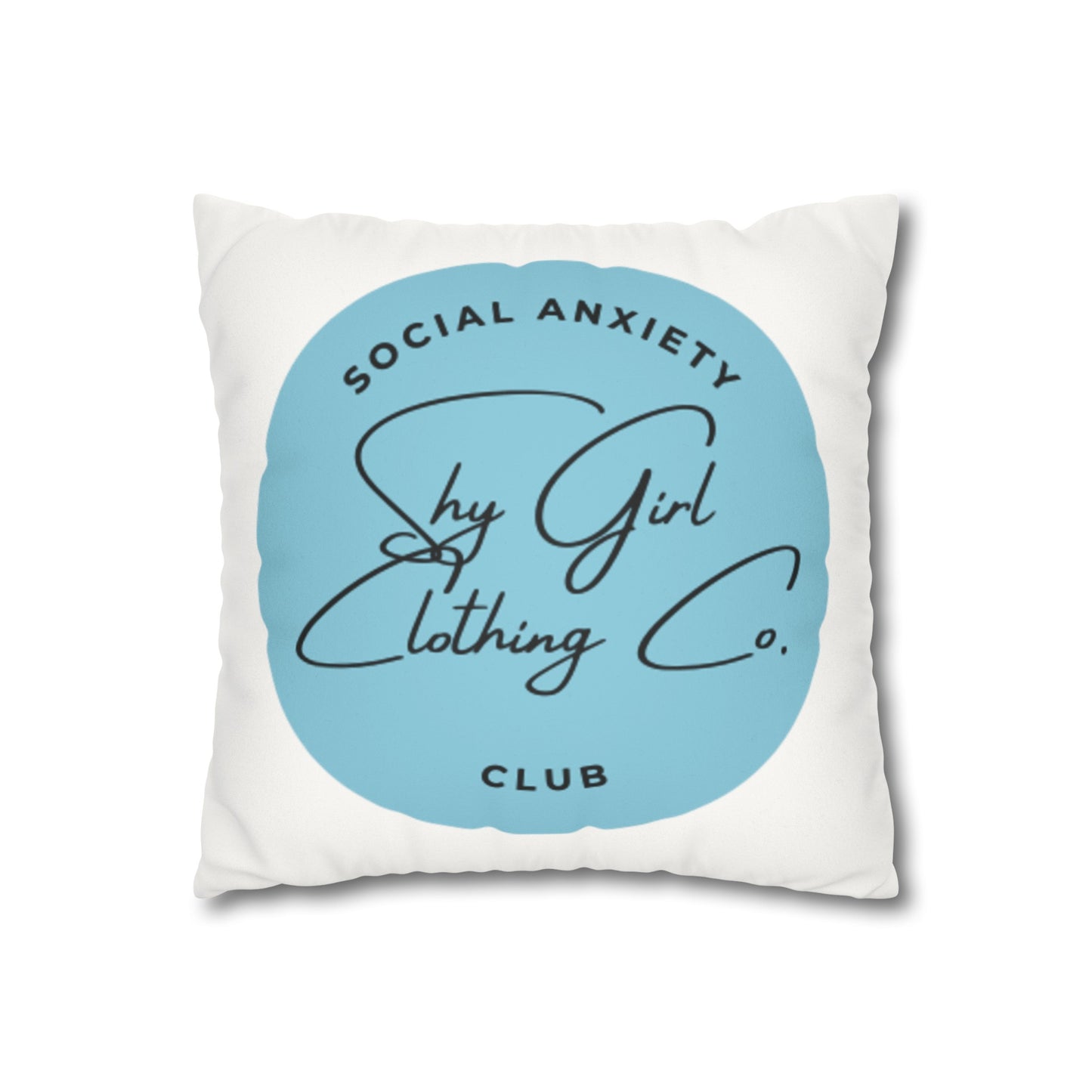 Social Anxiety Club Faux Suede Square Pillowcase- Floral