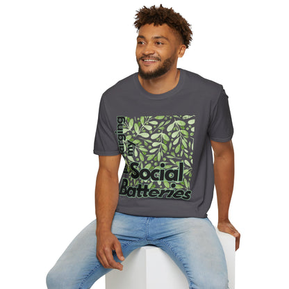 Recharging my Social Batteries Unisex Softstyle T-Shirt- Floral