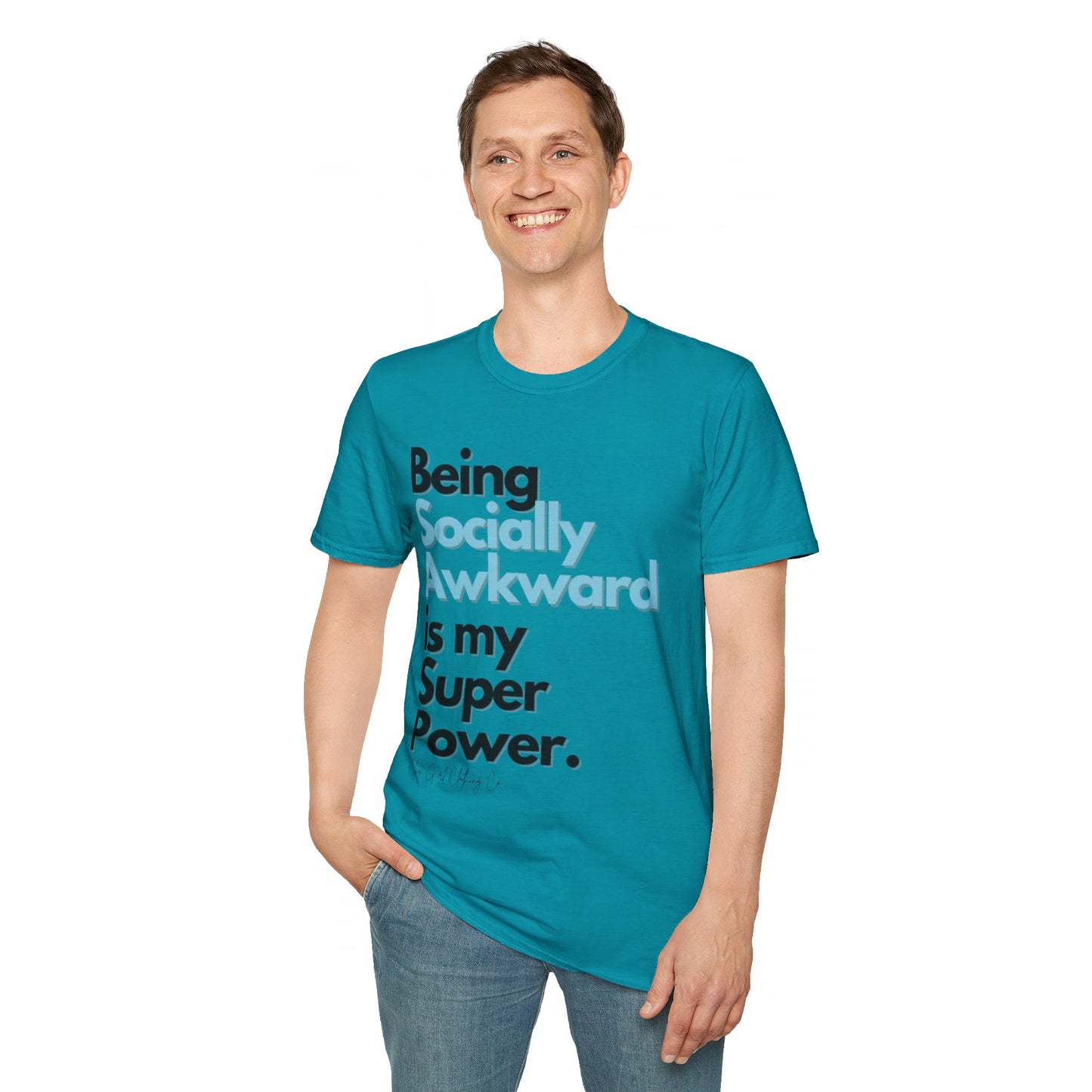 Being Socially Awkward is my Super Power Unisex Softstyle T-Shirt- Standard