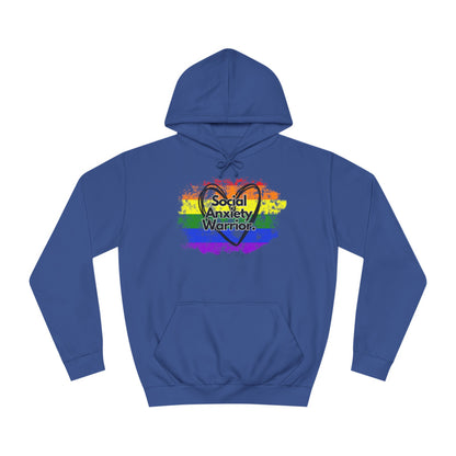 Rainbow Front Unisex College Hoodie