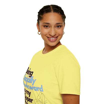 Being Socially Awkward is my Super Power Unisex Softstyle T-Shirt- Butterfly