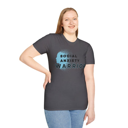 Social Anxiety Warrior Unisex Softstyle T-Shirt- Standard Logo